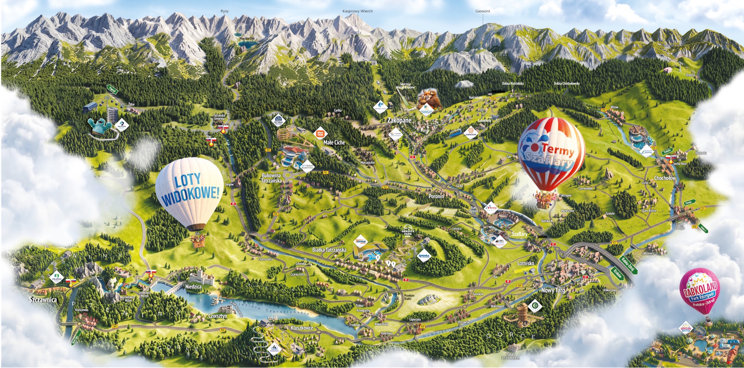 Mapa turystyczna Tatra.Land